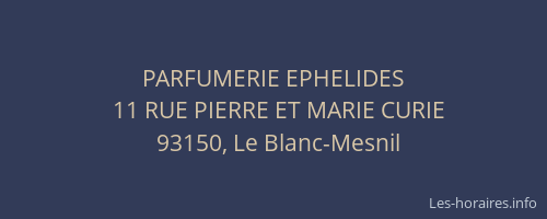 PARFUMERIE EPHELIDES