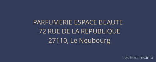 PARFUMERIE ESPACE BEAUTE