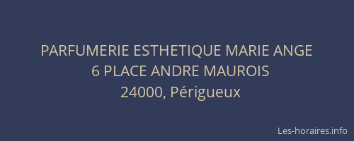 PARFUMERIE ESTHETIQUE MARIE ANGE