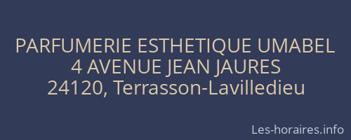 PARFUMERIE ESTHETIQUE UMABEL