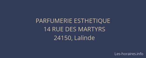 PARFUMERIE ESTHETIQUE