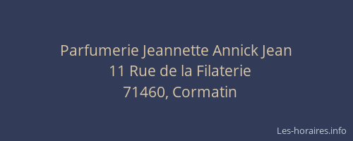 Parfumerie Jeannette Annick Jean