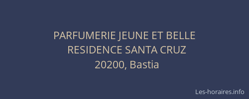 PARFUMERIE JEUNE ET BELLE