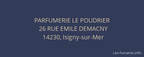 PARFUMERIE LE POUDRIER