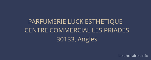 PARFUMERIE LUCK ESTHETIQUE