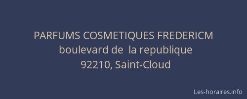 PARFUMS COSMETIQUES FREDERICM