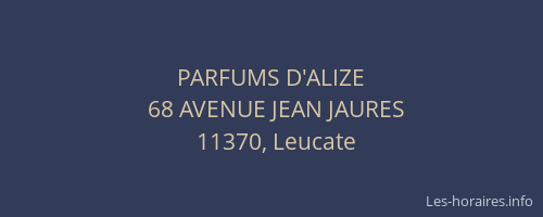 PARFUMS D'ALIZE