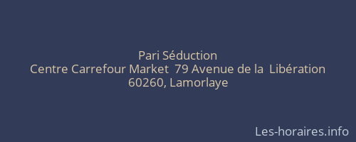 Pari Séduction