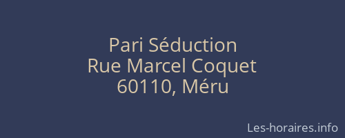 Pari Séduction