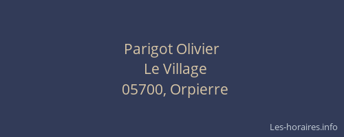 Parigot Olivier