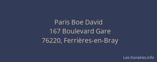 Paris Boe David