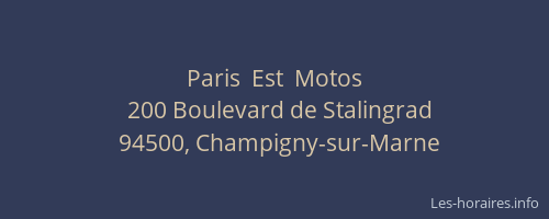 Paris  Est  Motos