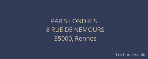 PARIS LONDRES