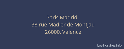 Paris Madrid