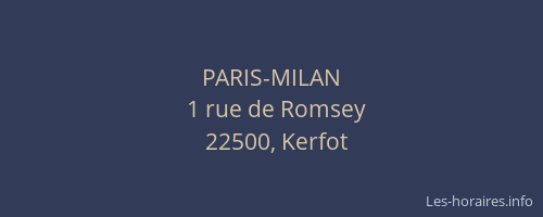 PARIS-MILAN