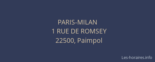 PARIS-MILAN