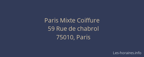 Paris Mixte Coiffure
