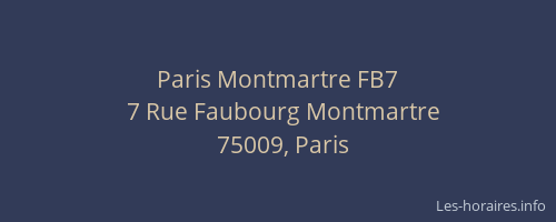 Paris Montmartre FB7