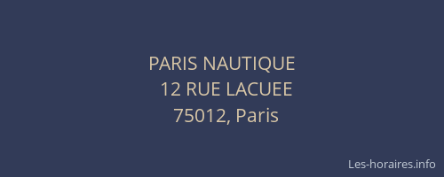 PARIS NAUTIQUE