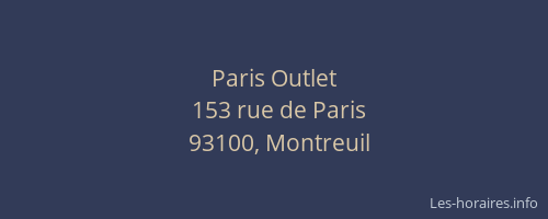 Paris Outlet