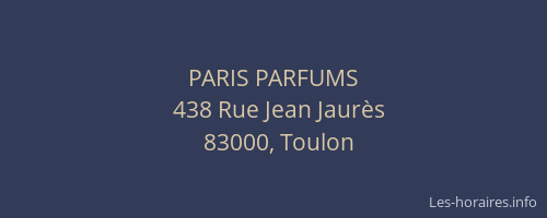 PARIS PARFUMS