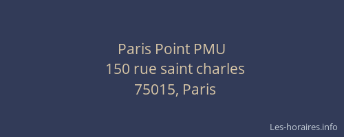 Paris Point PMU