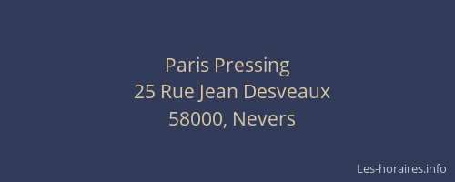Paris Pressing
