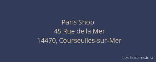 Paris Shop