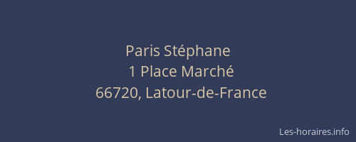 Paris St&eacute;phane