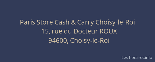 Paris Store Cash & Carry Choisy-le-Roi