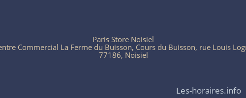 Paris Store Noisiel