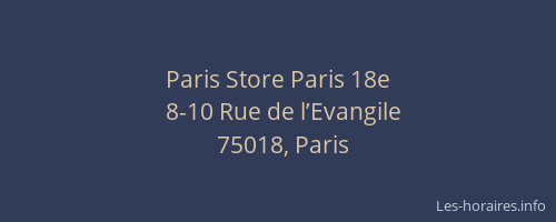 Paris Store Paris 18e