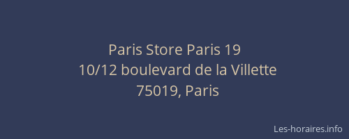 Paris Store Paris 19