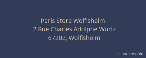 Paris Store Wolfisheim