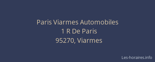 Paris Viarmes Automobiles