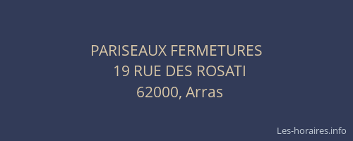 PARISEAUX FERMETURES