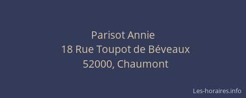 Parisot Annie