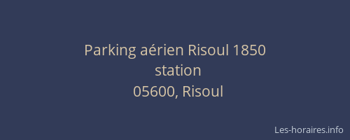 Parking aérien Risoul 1850