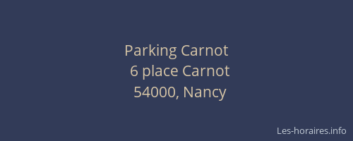 Parking Carnot