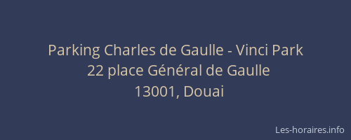 Parking Charles de Gaulle - Vinci Park