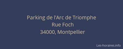 Parking de l'Arc de Triomphe