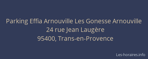 Parking Effia Arnouville Les Gonesse Arnouville
