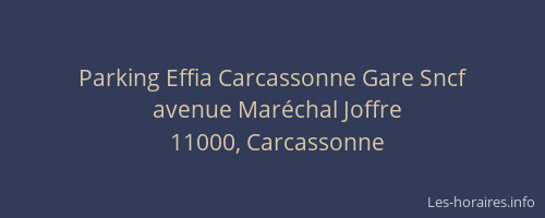 Parking Effia Carcassonne Gare Sncf