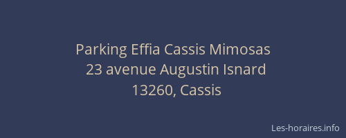 Parking Effia Cassis Mimosas
