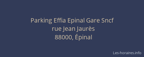 Parking Effia Epinal Gare Sncf