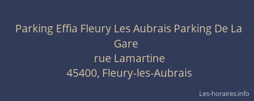 Parking Effia Fleury Les Aubrais Parking De La Gare