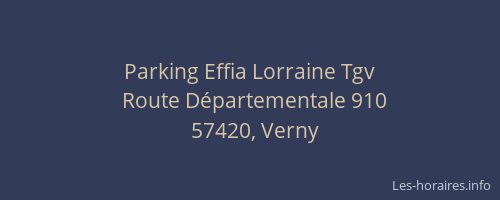 Parking Effia Lorraine Tgv