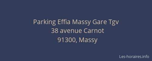 Parking Effia Massy Gare Tgv