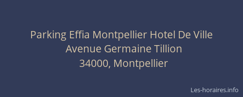 Parking Effia Montpellier Hotel De Ville