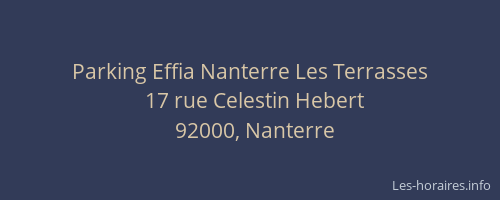 Parking Effia Nanterre Les Terrasses